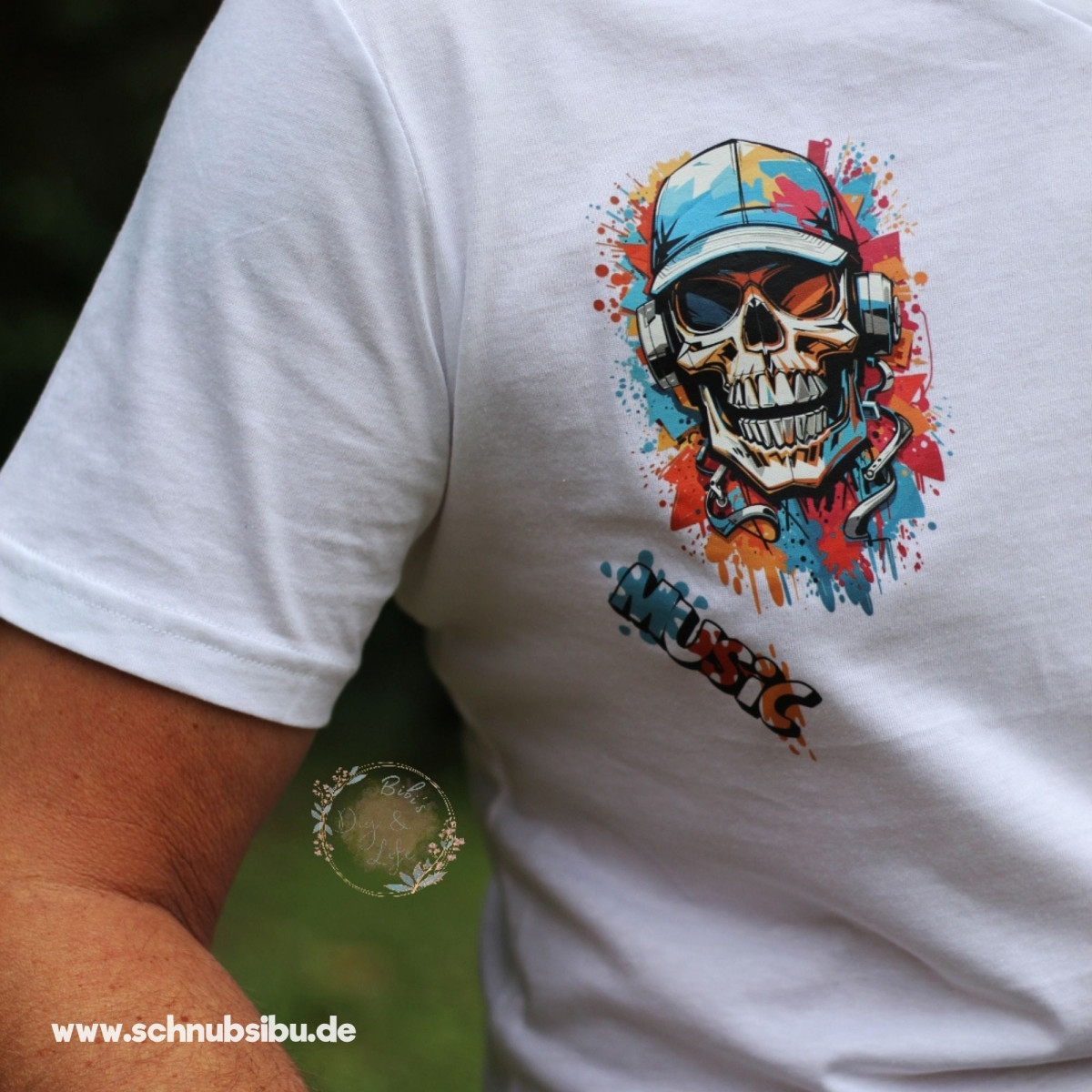 Bügelbild Colorful Skull